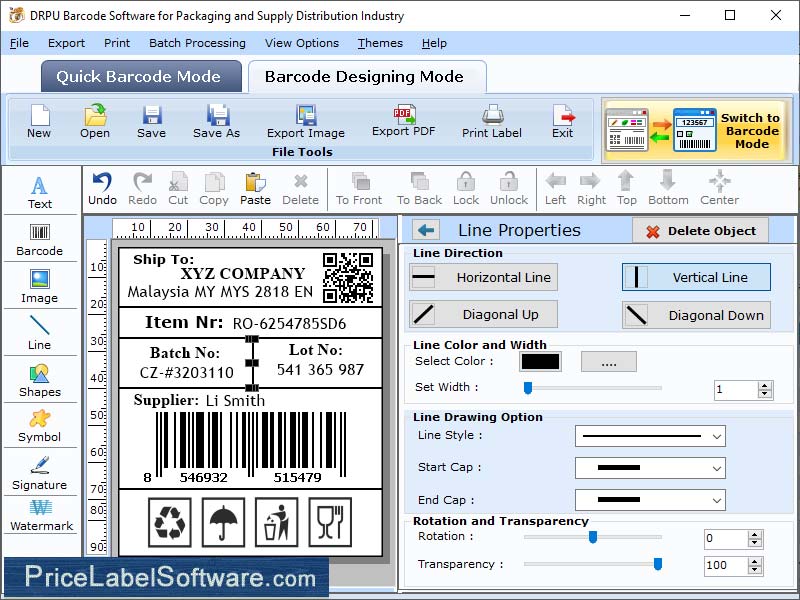 Packaging Industry Barcode Fonts screen shot
