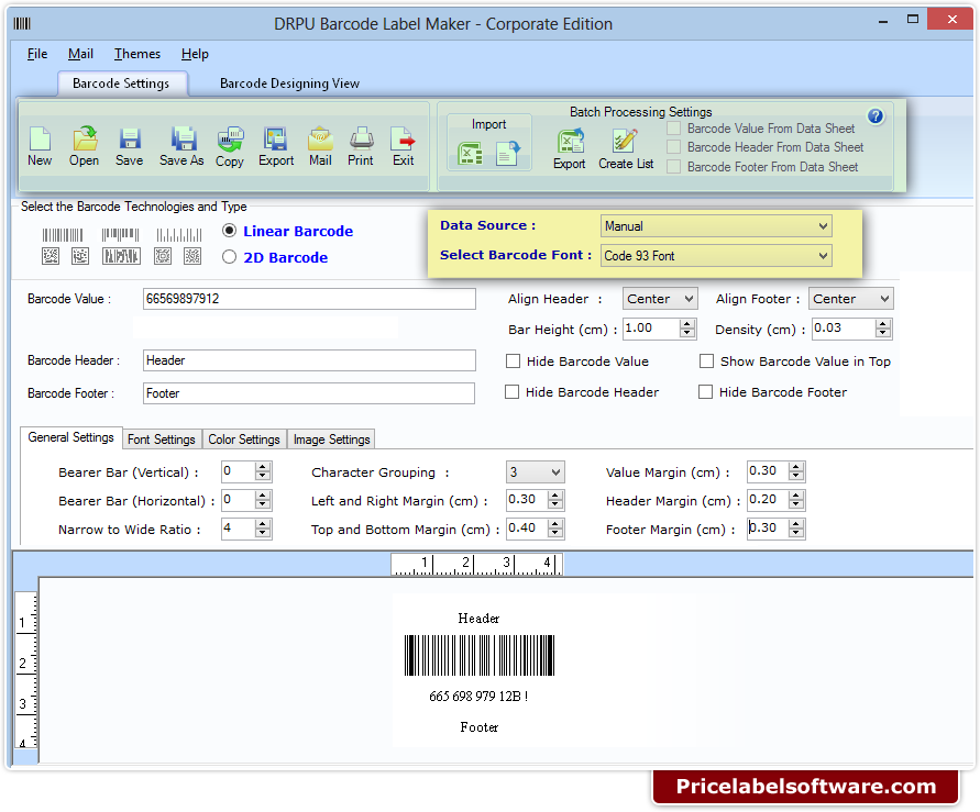 Barcode label software Corporate edition generate tags stickers rolls ribbons