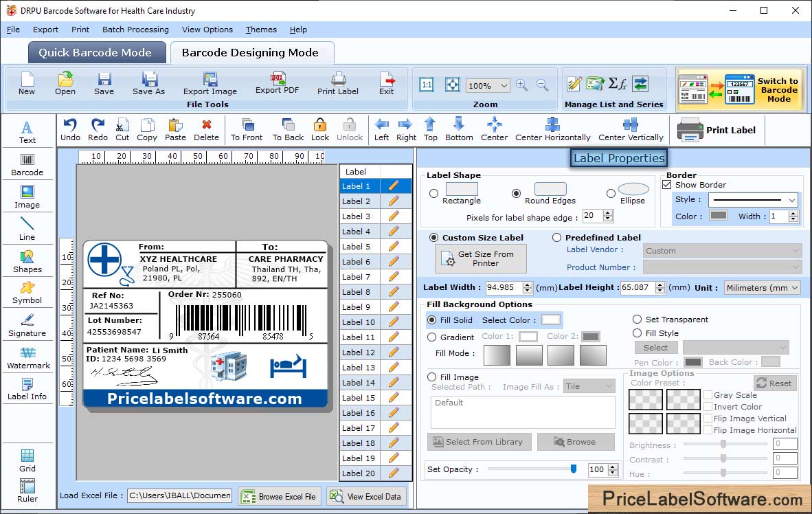 Barcode Label Software for Healthcare Industry