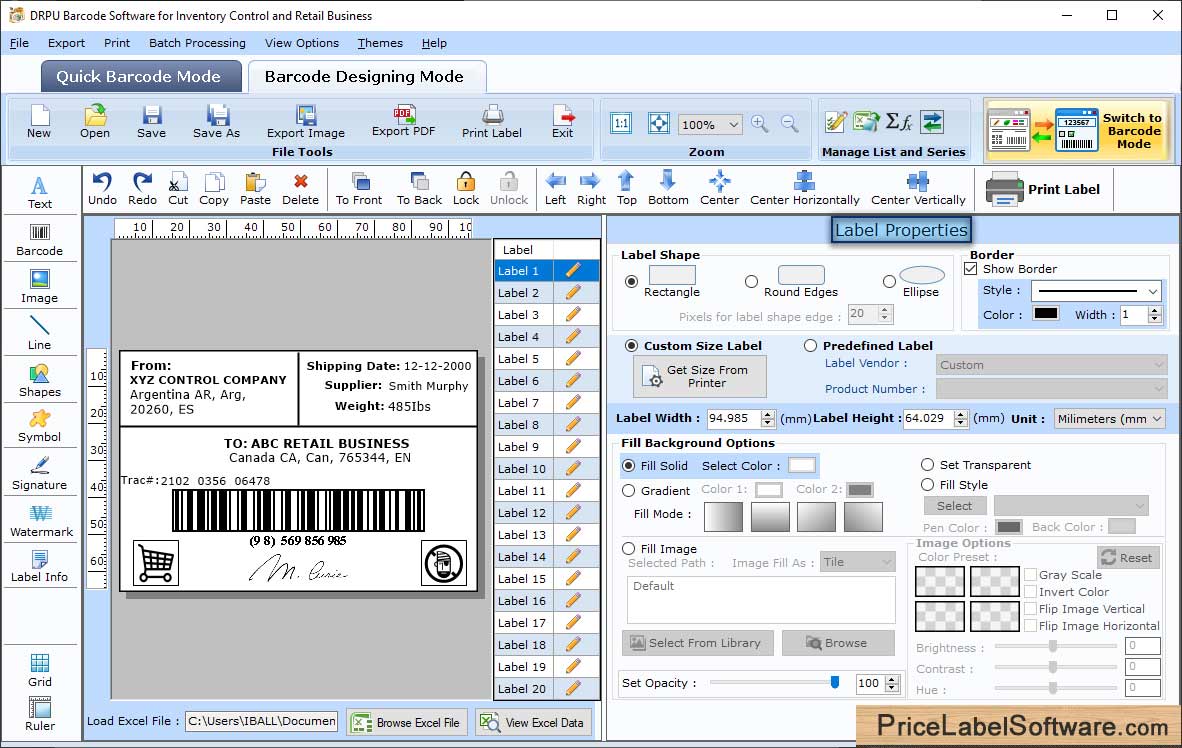 Barcode Label Software for Inventory Control