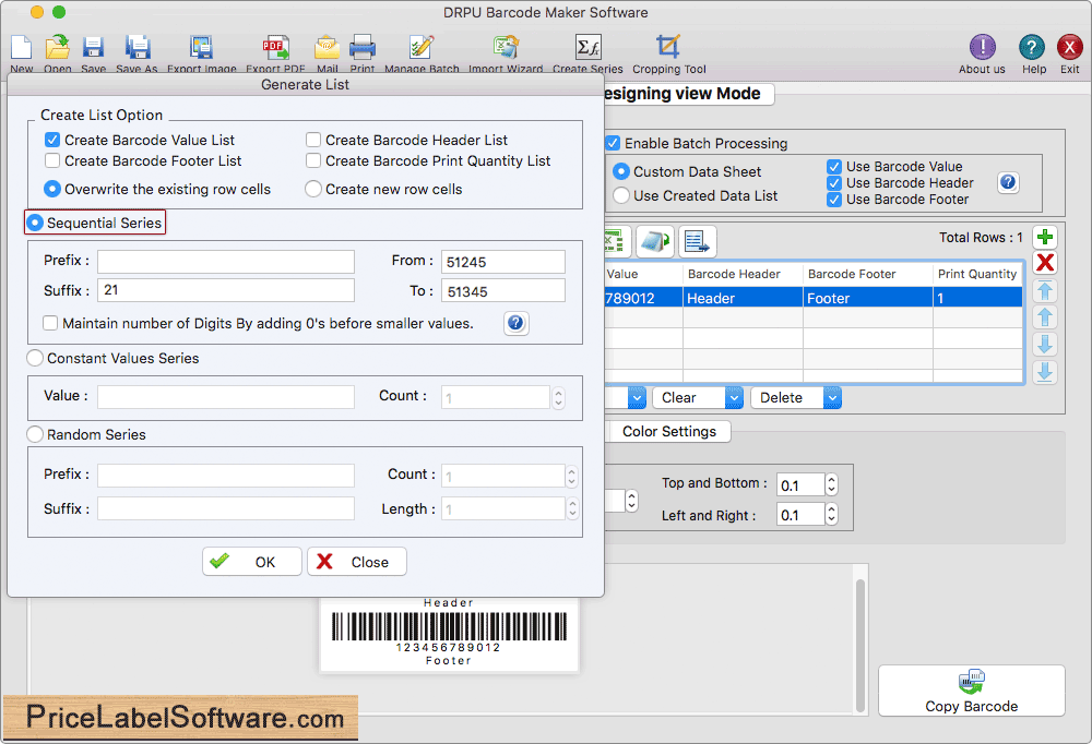 Barcode Label Software for Mac