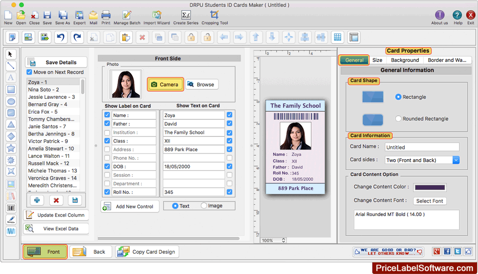students id cards maker for mac design photo added student id cards