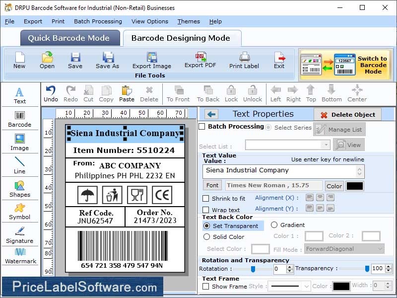 Warehousing Barcode Labels 7.4.5.1 full