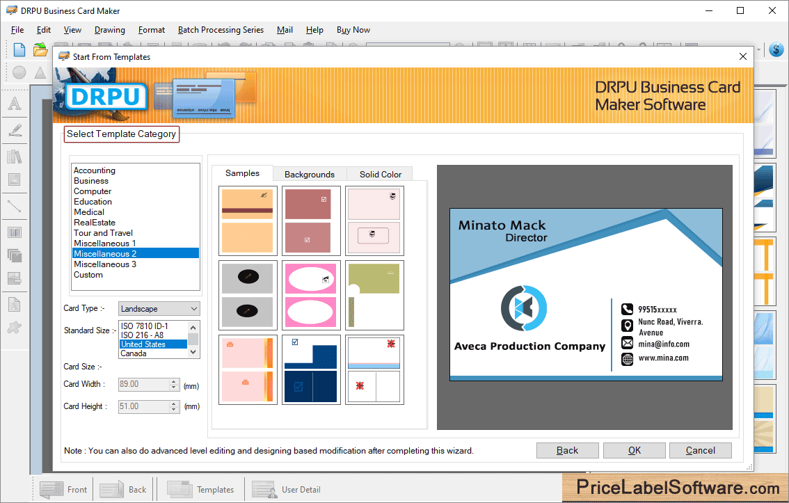 Business Card Designing Software