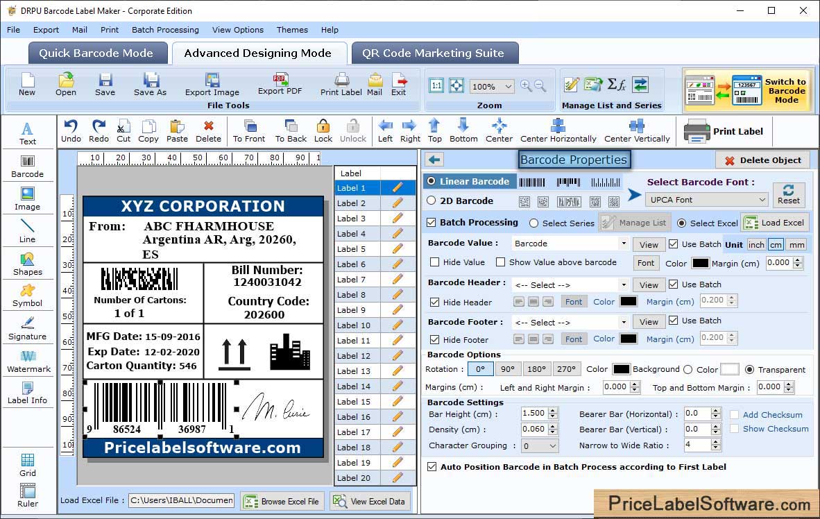 Barcode Properties