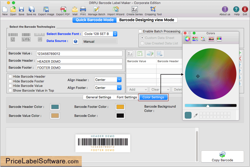 Mac Barcode Label Software - Corporate Edition