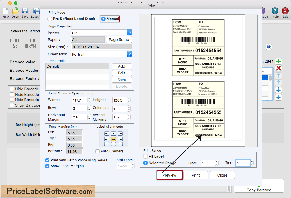 Barcode Label Software for Mac