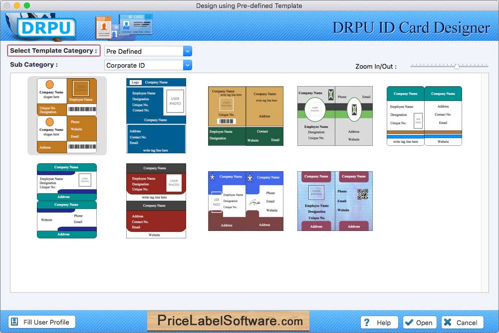 Choose Pre-defined Templates