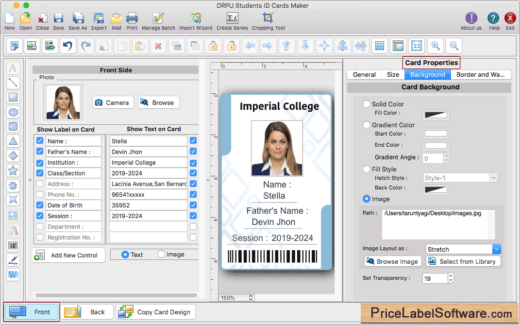 Students ID Cards Maker for Mac