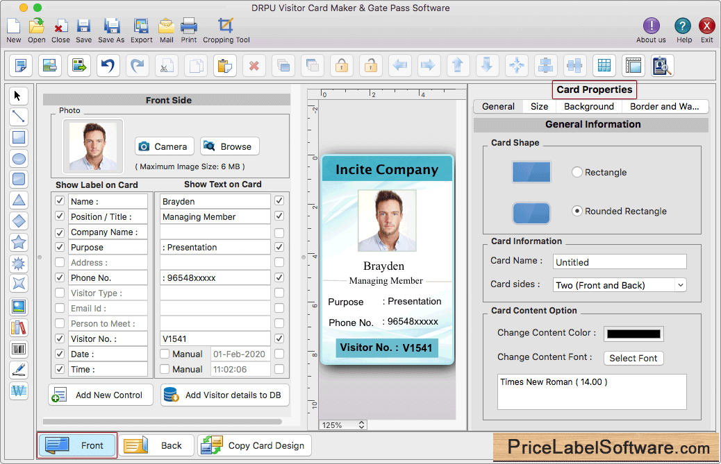 Visitors ID Cards Maker for Mac