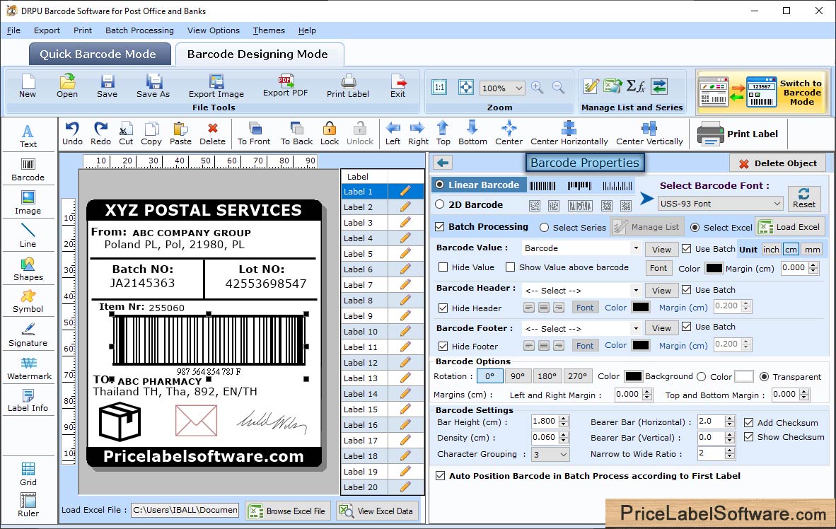 Barcode Properties