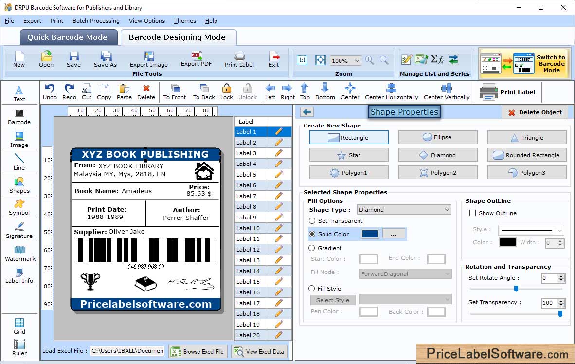 Barcode Label Software for Publishers and Library